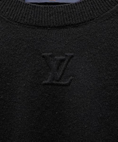 LOUIS VUITTON（ルイ ヴィトン）LOUIS VUITTON (ルイ ヴィトン) 22SS LVエンボスロゴニット ブラック サイズ:Lの古着・服飾アイテム