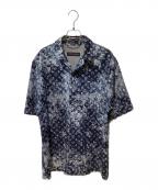 LOUIS VUITTONルイ ヴィトン）の古着「ハワイアンタペストリーシャツ」｜インディゴ