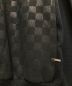 中古・古着 LOUIS VUITTON (ルイ ヴィトン) フロント ダミエ レザー ニット切替ジャケット ブラック サイズ:L：150000円