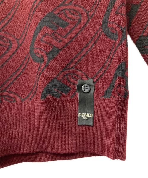 FENDI（フェンディ）FENDI (フェンディ) フェンディ オロック セーター ワインレッド サイズ:46の古着・服飾アイテム