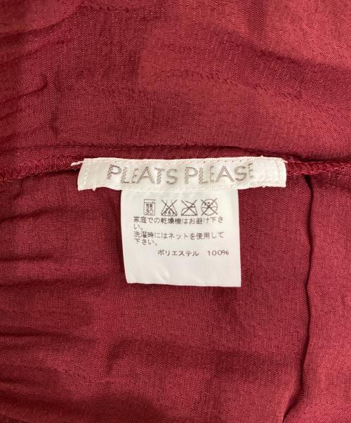 PLEATS PLEASE（プリーツプリーズ）PLEATS PLEASE (プリーツプリーズ) タートルネックワンピース ワインレッド サイズ:3の古着・服飾アイテム
