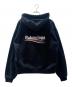 BALENCIAGA (バレンシアガ) LOGO PRINTED HOODED SWEATER ロゴプリント スウェットプルオーバー ブラック サイズ:XS：50000円