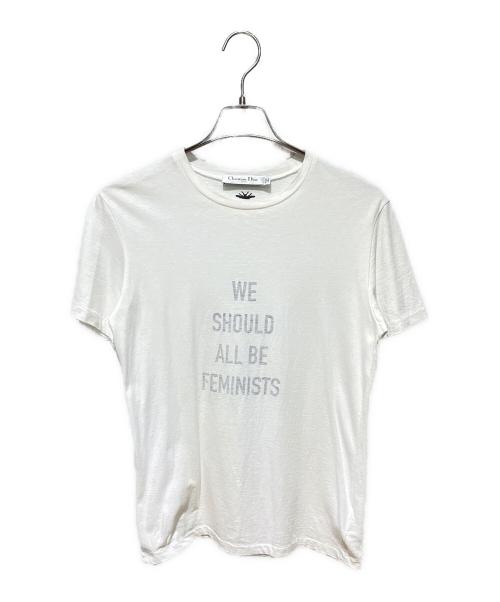 Christian Dior（クリスチャン ディオール）Christian Dior (クリスチャン ディオール) デザインTシャツ ホワイト サイズ:XSの古着・服飾アイテム