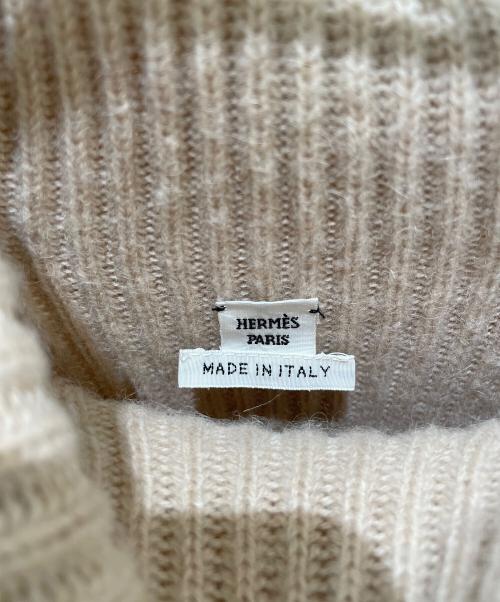 HERMES（エルメス）HERMES (エルメス) キャメルニットワンピース ベージュ サイズ:34の古着・服飾アイテム