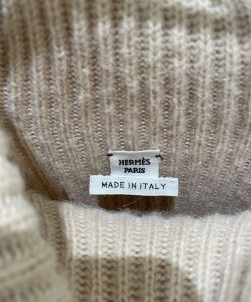 HERMES（エルメス）HERMES (エルメス) キャメルニットワンピース ベージュ サイズ:34の古着・服飾アイテム