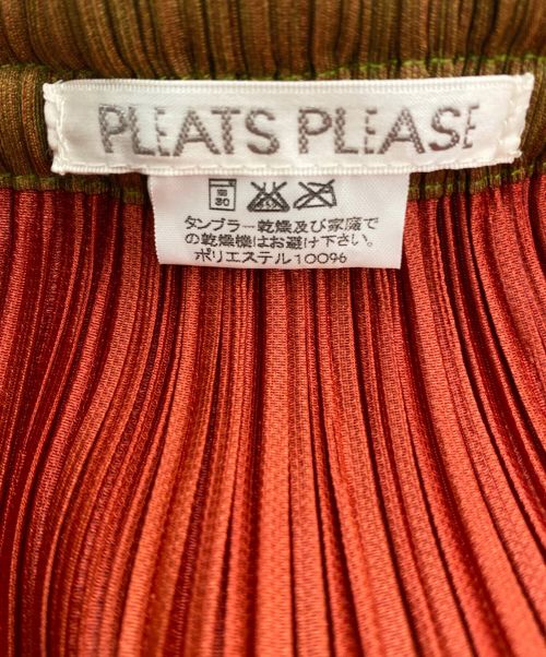 PLEATS PLEASE（プリーツプリーズ）PLEATS PLEASE (プリーツプリーズ) プリーツラップスカート ブラウン サイズ:3の古着・服飾アイテム