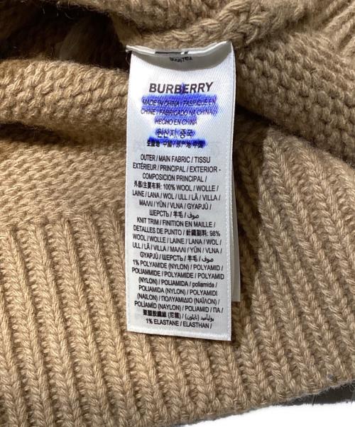BURBERRY（バーバリー）BURBERRY (バーバリー) Logo Intarsia Knit Cardigan（ロゴインターシャニットカーディガン） ブラウン サイズ:Lの古着・服飾アイテム