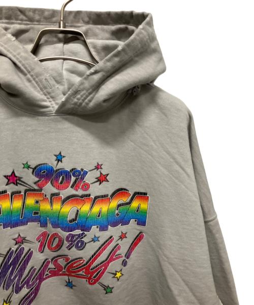 BALENCIAGA（バレンシアガ）BALENCIAGA (バレンシアガ) 90/10ヴィンテージ加工パーカー グレー サイズ:Lの古着・服飾アイテム
