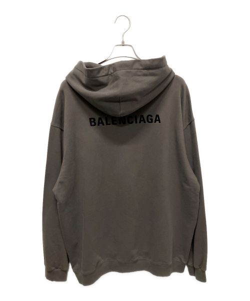 BALENCIAGA（バレンシアガ）BALENCIAGA (バレンシアガ) 刺繍ロゴパーカー グレー サイズ:XLの古着・服飾アイテム