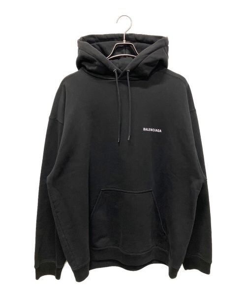 BALENCIAGA（バレンシアガ）BALENCIAGA (バレンシアガ) バックロゴパーカー ブラック サイズ:Lの古着・服飾アイテム
