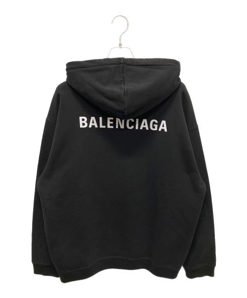 BALENCIAGA（バレンシアガ）BALENCIAGA (バレンシアガ) バックロゴパーカー ブラック サイズ:Lの古着・服飾アイテム