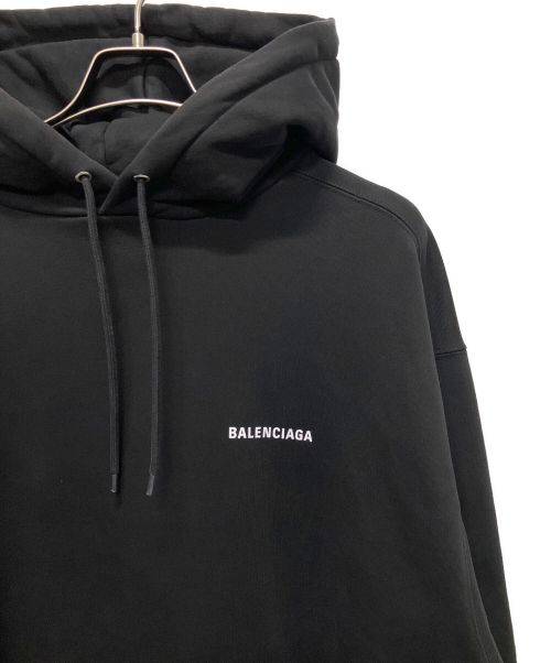BALENCIAGA（バレンシアガ）BALENCIAGA (バレンシアガ) バックロゴパーカー ブラック サイズ:Lの古着・服飾アイテム