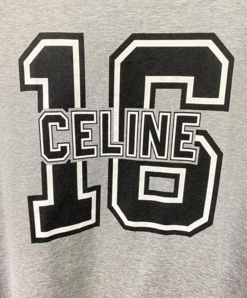 CELINE（セリーヌ）CELINE (セリーヌ) ナンバリングオーバーサイズTシャツ グレー サイズ:Mの古着・服飾アイテム