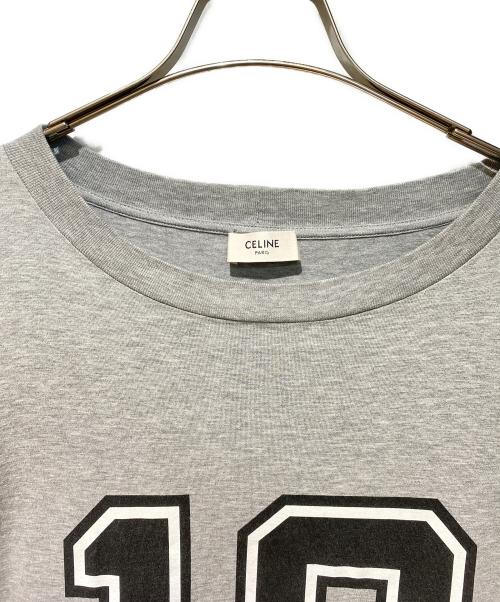 CELINE（セリーヌ）CELINE (セリーヌ) ナンバリングオーバーサイズTシャツ グレー サイズ:Mの古着・服飾アイテム
