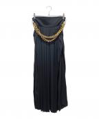 BALENCIAGAバレンシアガ）の古着「ロングプリーツスカート」｜ブラック