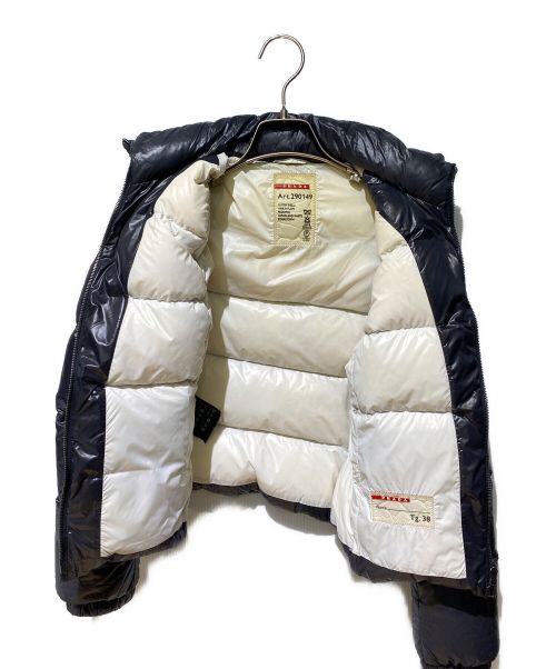 PRADA SPORTS（プラダスポーツ）PRADA SPORTS (プラダスポーツ) Triangle Logo Down Jacket（トライアングルロゴダウンジャケット） ブラック サイズ:38の古着・服飾アイテム