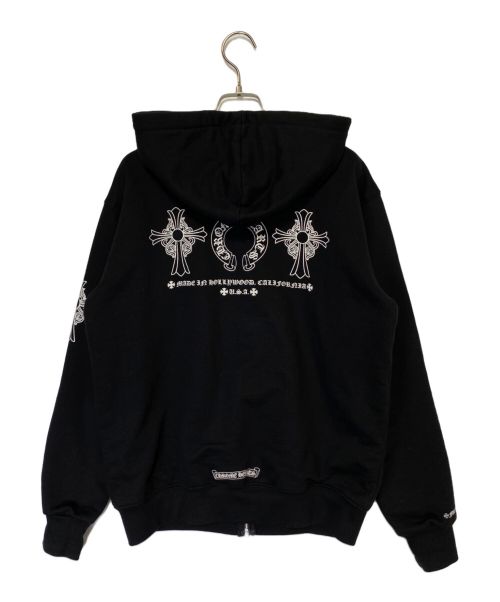 CHROME HEARTS（クロムハーツ）CHROME HEARTS (クロムハーツ) ホースシューロゴジップパーカー ブラック サイズ:Sの古着・服飾アイテム