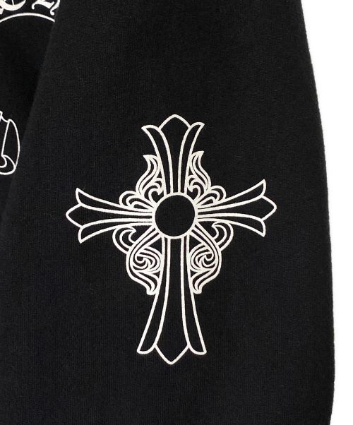CHROME HEARTS（クロムハーツ）CHROME HEARTS (クロムハーツ) ホースシューロゴジップパーカー ブラック サイズ:Sの古着・服飾アイテム