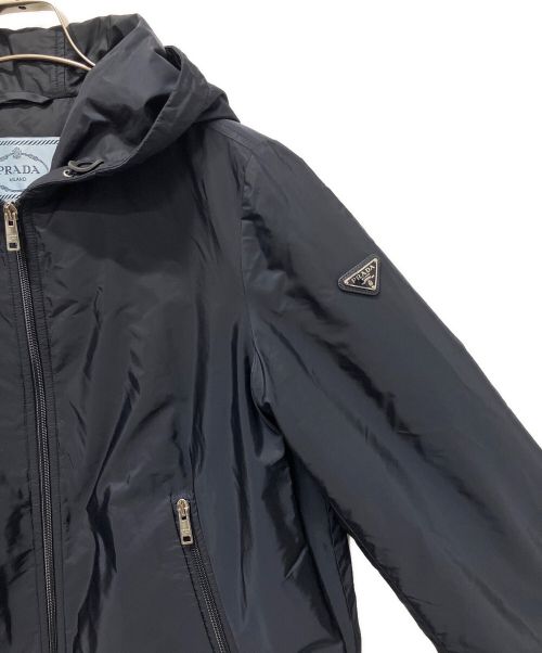 PRADA（プラダ）PRADA (プラダ) トライアングルロゴナイロンジャケット ネイビー サイズ:40の古着・服飾アイテム