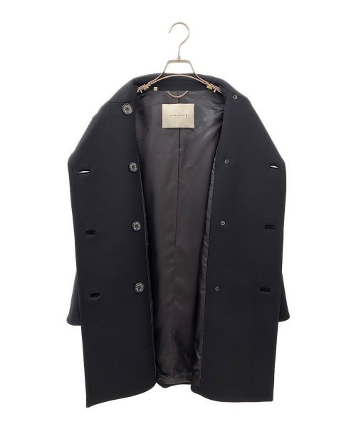 MACKINTOSH（マッキントッシュ）MACKINTOSH (マッキントッシュ) スリムフィット ライトメルトンPコート ブラック サイズ:6の古着・服飾アイテム