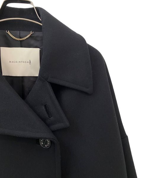 MACKINTOSH（マッキントッシュ）MACKINTOSH (マッキントッシュ) スリムフィット ライトメルトンPコート ブラック サイズ:6の古着・服飾アイテム