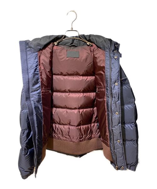 PRADA（プラダ）PRADA (プラダ) Triangle Logo Down Jacket（トライアングルロゴダウンジャケット） ネイビー サイズ:52の古着・服飾アイテム