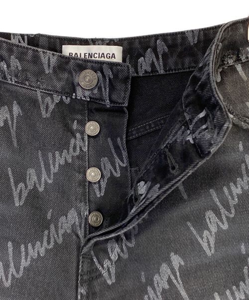 BALENCIAGA（バレンシアガ）BALENCIAGA (バレンシアガ) ダメージ加工デニムパンツ ブラック サイズ:26の古着・服飾アイテム