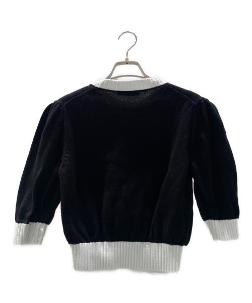 PRADA（プラダ）PRADA (プラダ) ロゴニット ホワイト×ブラック サイズ:36の古着・服飾アイテム