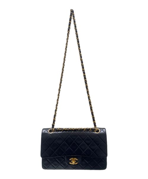 CHANEL（シャネル）CHANEL (シャネル) Wフラップチェーンショルダーバッグ ブラック サイズ:23の古着・服飾アイテム