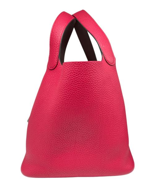 HERMES（エルメス）HERMES (エルメス) ピコタン ロック MM/シルバー金具/トリヨンクレマンス/フランボワーズ/ルージュセリエ/Z刻印 フランボワーズ/ルージュセリエ サイズ:MMの古着・服飾アイテム