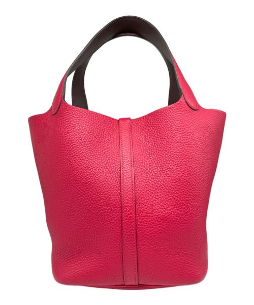 HERMES（エルメス）HERMES (エルメス) ピコタン ロック MM/シルバー金具/トリヨンクレマンス/フランボワーズ/ルージュセリエ/Z刻印 フランボワーズ/ルージュセリエ サイズ:MMの古着・服飾アイテム