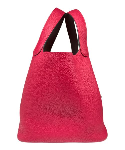 HERMES（エルメス）HERMES (エルメス) ピコタン ロック MM/シルバー金具/トリヨンクレマンス/フランボワーズ/ルージュセリエ/Z刻印 フランボワーズ/ルージュセリエ サイズ:MMの古着・服飾アイテム