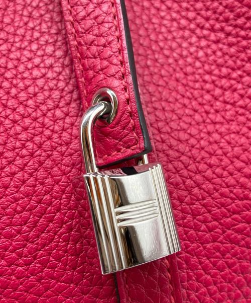 HERMES（エルメス）HERMES (エルメス) ピコタン ロック MM/シルバー金具/トリヨンクレマンス/フランボワーズ/ルージュセリエ/Z刻印 フランボワーズ/ルージュセリエ サイズ:MMの古着・服飾アイテム