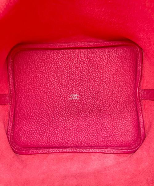 HERMES（エルメス）HERMES (エルメス) ピコタン ロック MM/シルバー金具/トリヨンクレマンス/フランボワーズ/ルージュセリエ/Z刻印 フランボワーズ/ルージュセリエ サイズ:MMの古着・服飾アイテム