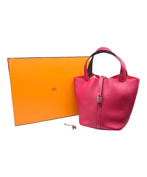 HERMES（エルメス）HERMES (エルメス) ピコタン ロック MM/シルバー金具/トリヨンクレマンス/フランボワーズ/ルージュセリエ/Z刻印 フランボワーズ/ルージュセリエ サイズ:MMの古着・服飾アイテム