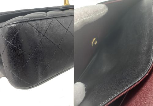 CHANEL（シャネル）CHANEL (シャネル) ダブルフラップマトラッセ ブラック サイズ:25の古着・服飾アイテム