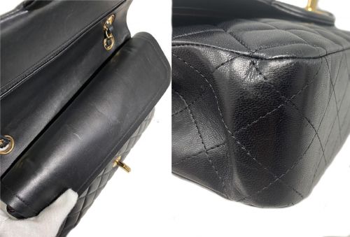 CHANEL（シャネル）CHANEL (シャネル) ダブルフラップマトラッセ ブラック サイズ:25の古着・服飾アイテム