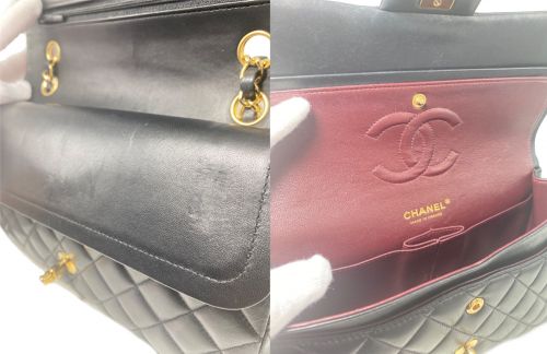 CHANEL（シャネル）CHANEL (シャネル) ダブルフラップマトラッセ ブラック サイズ:25の古着・服飾アイテム