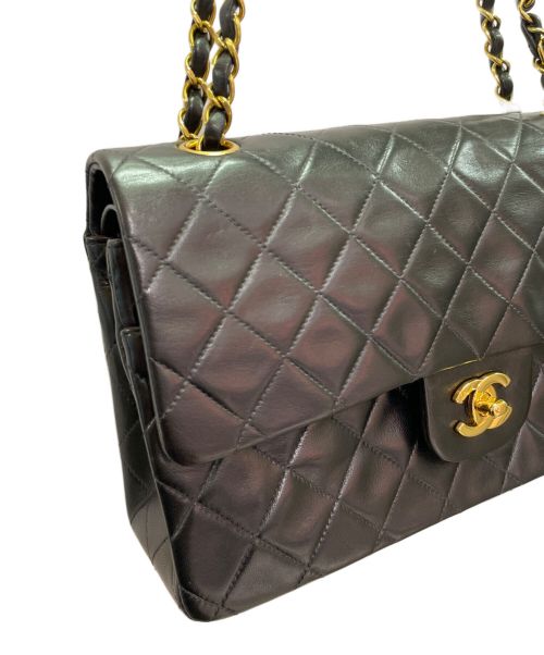 CHANEL（シャネル）CHANEL (シャネル) マトラッセ25 Wフラップ チェーンショルダーバッグ 	 ブラック サイズ:25の古着・服飾アイテム