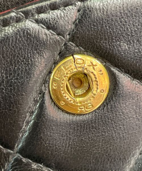 CHANEL（シャネル）CHANEL (シャネル) マトラッセ25 Wフラップ チェーンショルダーバッグ 	 ブラック サイズ:25の古着・服飾アイテム