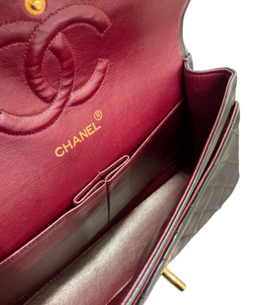 CHANEL（シャネル）CHANEL (シャネル) マトラッセ25 Wフラップ チェーンショルダーバッグ 	 ブラック サイズ:25の古着・服飾アイテム