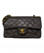 CHANELシャネル）の古着「マトラッセ23 Wフラップチェーンショルダーバッグ」｜ブラック
