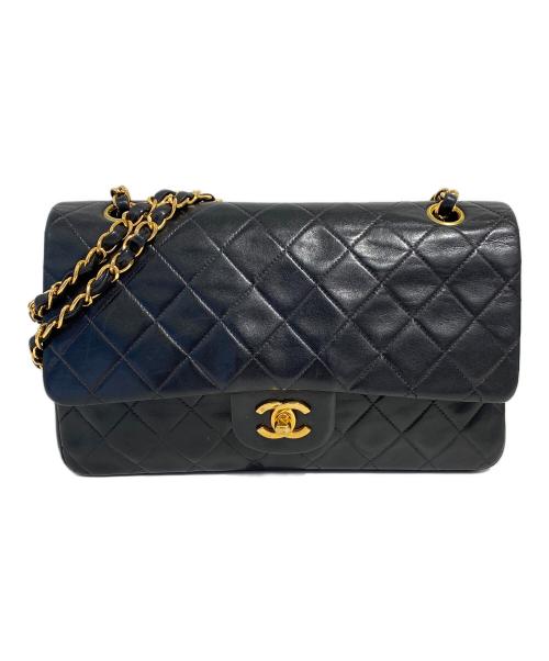 CHANEL（シャネル）CHANEL (シャネル) マトラッセ25 Wフラップチェーンショルダーバッグ ブラック サイズ:25の古着・服飾アイテム