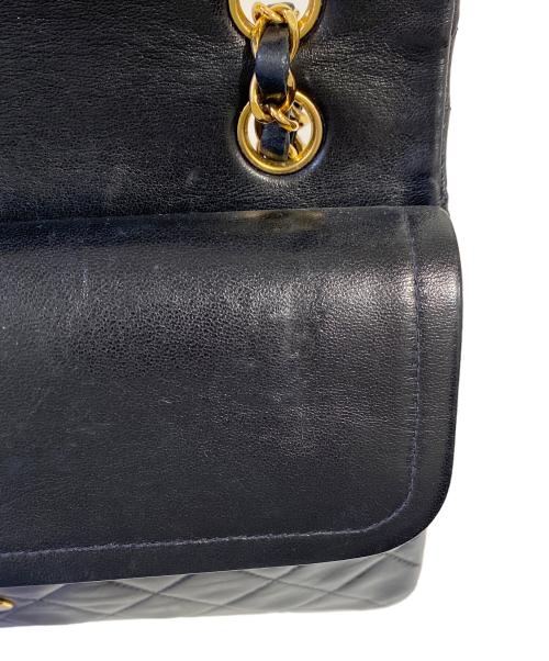 CHANEL（シャネル）CHANEL (シャネル) マトラッセ25 Wフラップチェーンショルダーバッグ ブラック サイズ:25の古着・服飾アイテム