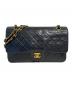 CHANEL（シャネル）の古着「マトラッセ25 Wフラップチェーンショルダーバッグ」｜ブラック