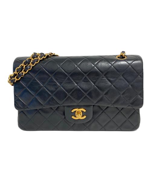 CHANEL（シャネル）CHANEL (シャネル) マトラッセ25 Wフラップチェーンショルダーバッグ ブラック サイズ:25の古着・服飾アイテム