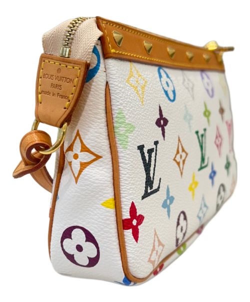 LOUIS VUITTON（ルイ ヴィトン）LOUIS VUITTON (ルイ ヴィトン) マルチカラー ポシェット・アクセソワール ホワイトの古着・服飾アイテム