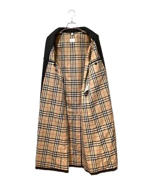BURBERRY（バーバリー）BURBERRY (バーバリー) Horse Ferry Stencil Collar Coat（ホースフェリーステンカラーコート） ブラック サイズ:44の古着・服飾アイテム