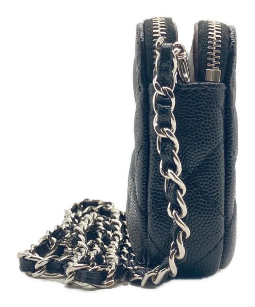 CHANEL（シャネル）CHANEL (シャネル) マトラッセ ダブルフェイス チェーンウォレット ブラックの古着・服飾アイテム
