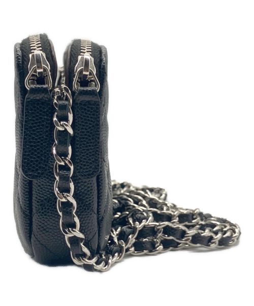 CHANEL（シャネル）CHANEL (シャネル) マトラッセ ダブルフェイス チェーンウォレット ブラックの古着・服飾アイテム
